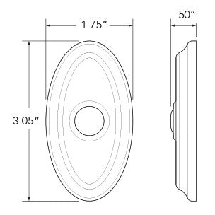 Baldwin - Estate Collection - General Hardware - 4861 Oval Door Bell Button