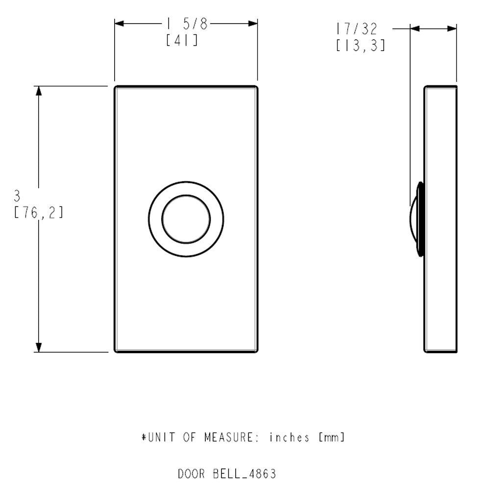 Baldwin - Estate Collection - General Hardware - 4863 Contemporary Door Bell Button