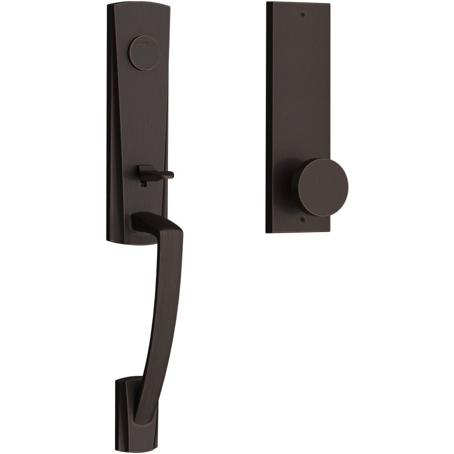 Baldwin - Reserve Collection - Tubular Entry Handlesets - Miami 3/4 Escutcheon Emergency Egress Handleset w/ Contemporary Knob & Contemporary Square Rose