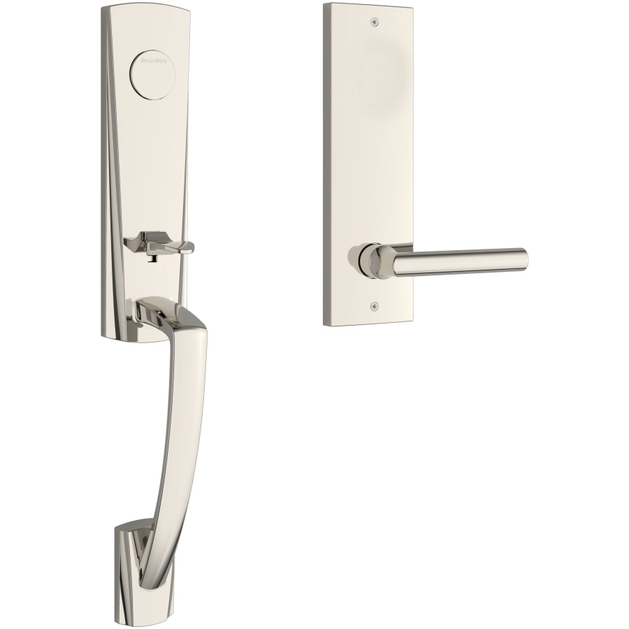 Baldwin - Reserve Collection - Tubular Entry Handlesets - Miami 3/4 Escutcheon Emergency Egress Handleset w/ Tube Lever & Contemporary Square Rose