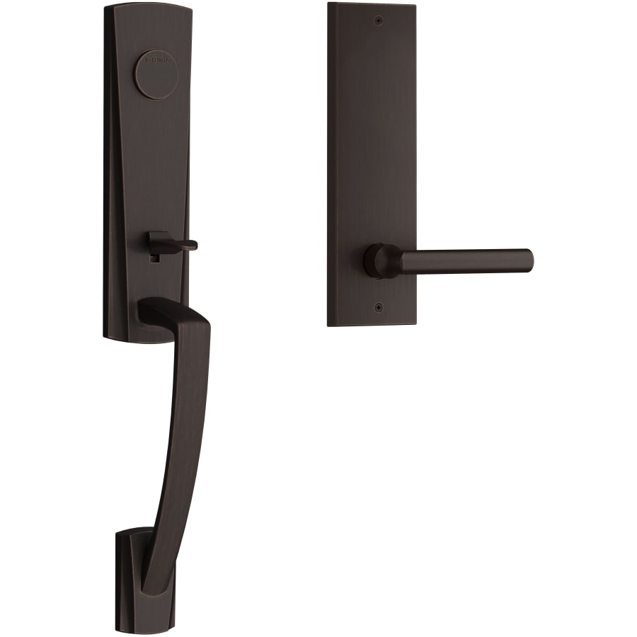 Baldwin - Reserve Collection - Tubular Entry Handlesets - Miami 3/4 Escutcheon Emergency Egress Handleset w/ Tube Lever & Contemporary Square Rose