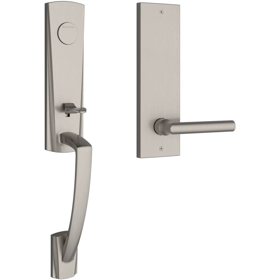 Baldwin - Reserve Collection - Tubular Entry Handlesets - Miami 3/4 Escutcheon Emergency Egress Handleset w/ Tube Lever & Contemporary Square Rose