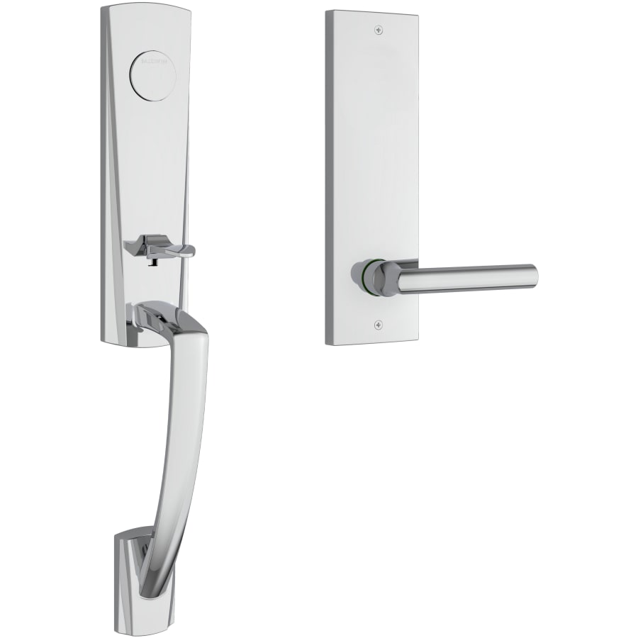 Baldwin - Reserve Collection - Tubular Entry Handlesets - Miami 3/4 Escutcheon Emergency Egress Handleset w/ Tube Lever & Contemporary Square Rose