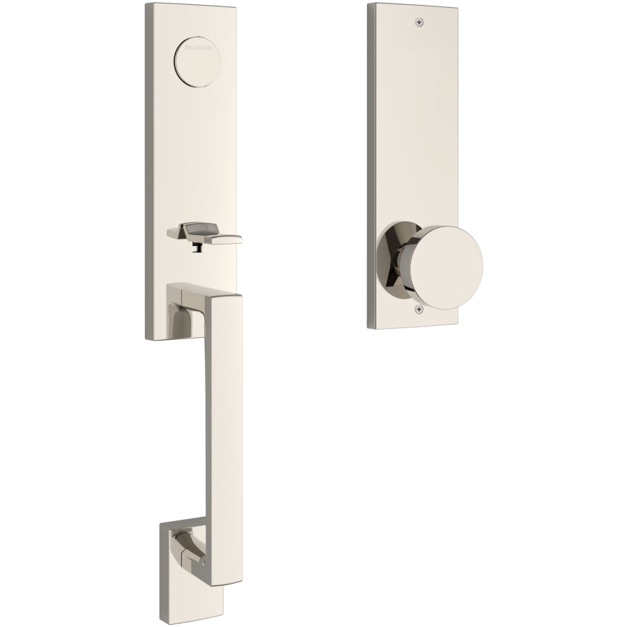 Baldwin - Reserve Collection - Tubular Entry Handlesets - Seattle 3/4 Escutcheon Emergency Egress Handleset w/ Contemporary Knob & Contemporary Square Rose