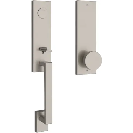 Baldwin - Reserve Collection - Tubular Entry Handlesets - Seattle 3/4 Escutcheon Emergency Egress Handleset w/ Contemporary Knob & Contemporary Square Rose