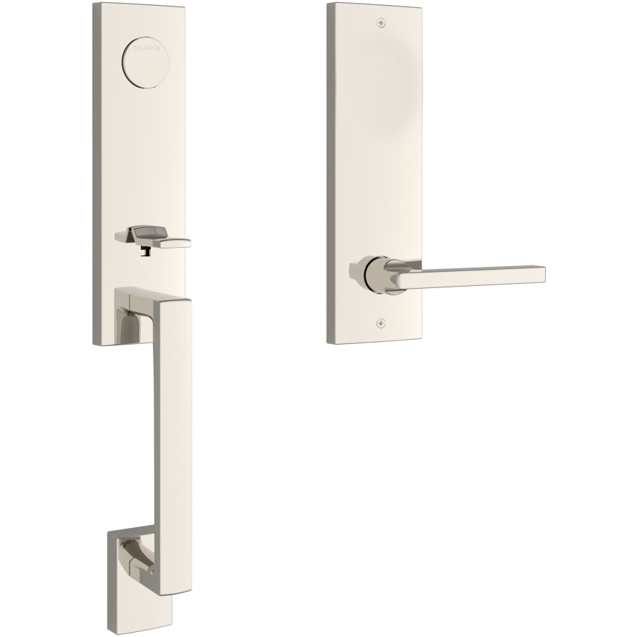 Baldwin - Reserve Collection - Tubular Entry Handlesets - Seattle 3/4 Escutcheon Emergency Egress Handleset w/ Square Lever & Contemporary Square Rose