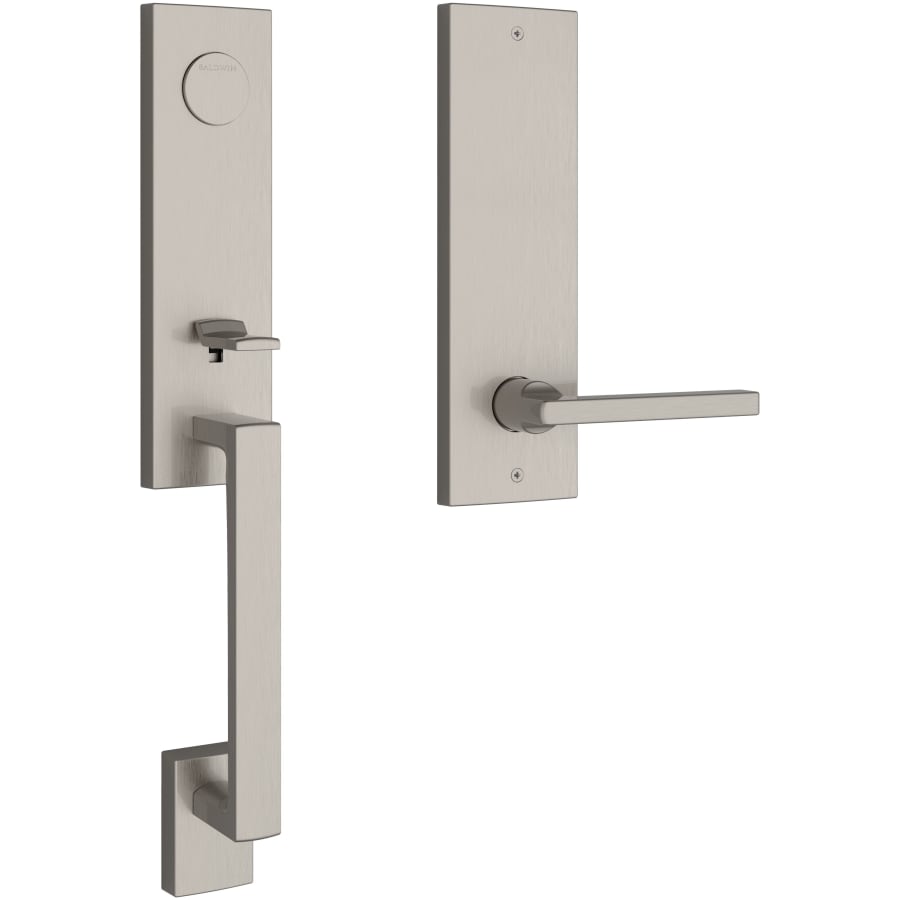 Baldwin - Reserve Collection - Tubular Entry Handlesets - Seattle 3/4 Escutcheon Emergency Egress Handleset w/ Square Lever & Contemporary Square Rose