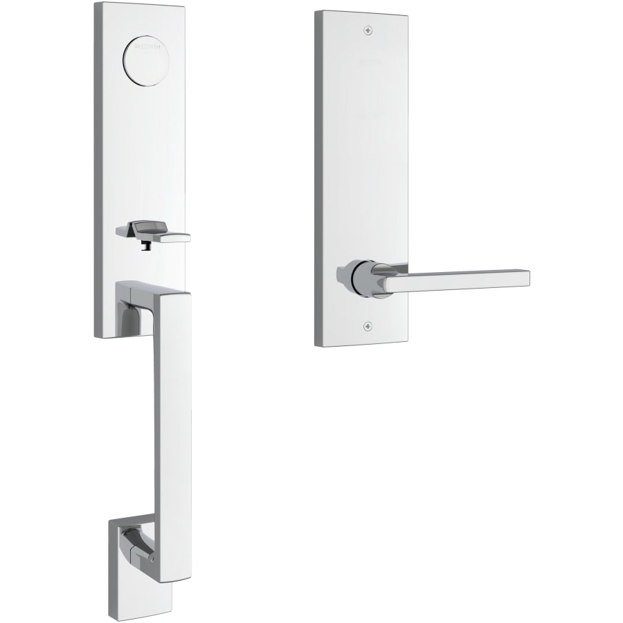 Baldwin - Reserve Collection - Tubular Entry Handlesets - Seattle 3/4 Escutcheon Emergency Egress Handleset w/ Square Lever & Contemporary Square Rose