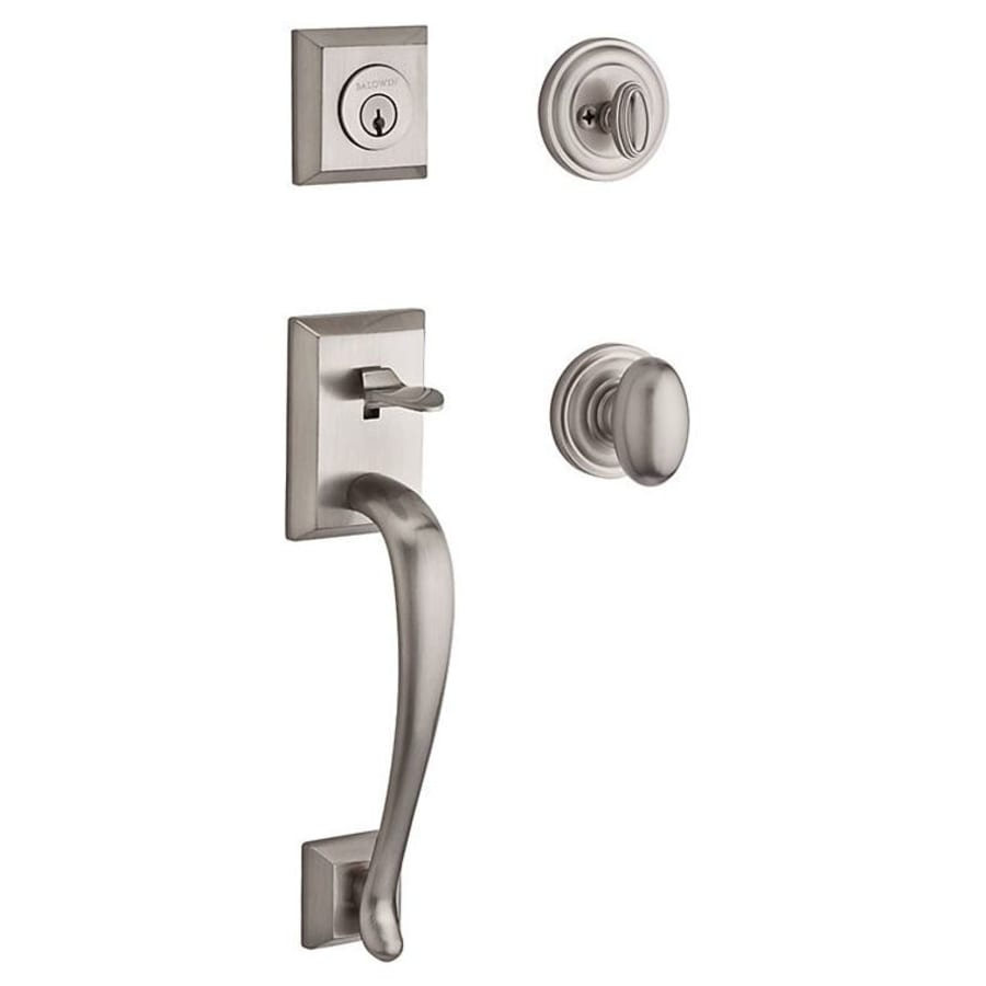 Baldwin - Reserve Collection - Tubular Entry Handlesets - Nappa Sectional Handleset w/ Ellipse Knob & Rose