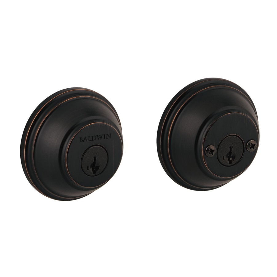 Baldwin - Prestige Collection - Deadbolts - Double Cylinder Round (RDB) Deadbolt In Venetian Bronze