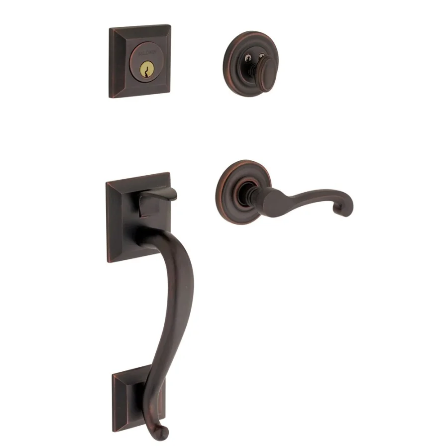 Baldwin - Estate Collection - Tubular Entry Handlesets - Madison Sectional Trim w/ 5445V Classic Lever