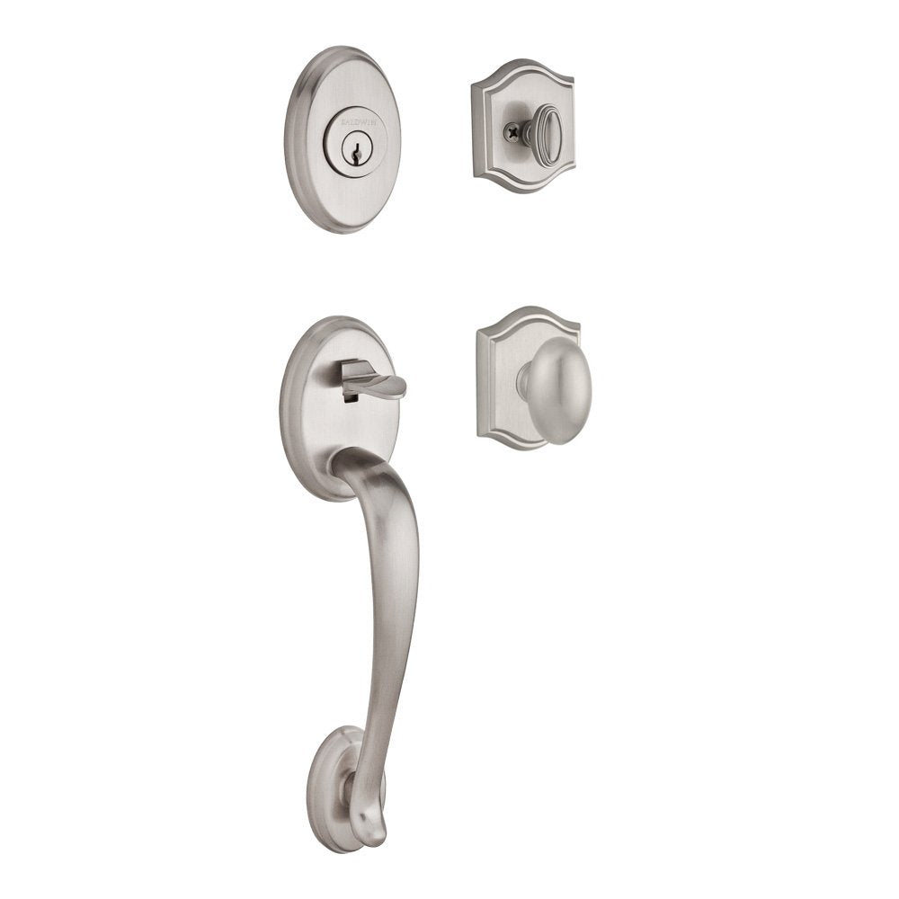 Baldwin - Reserve Collection - Tubular Entry Handlesets - Columbus Sectional Handleset w/ Ellipse Knob & Rose