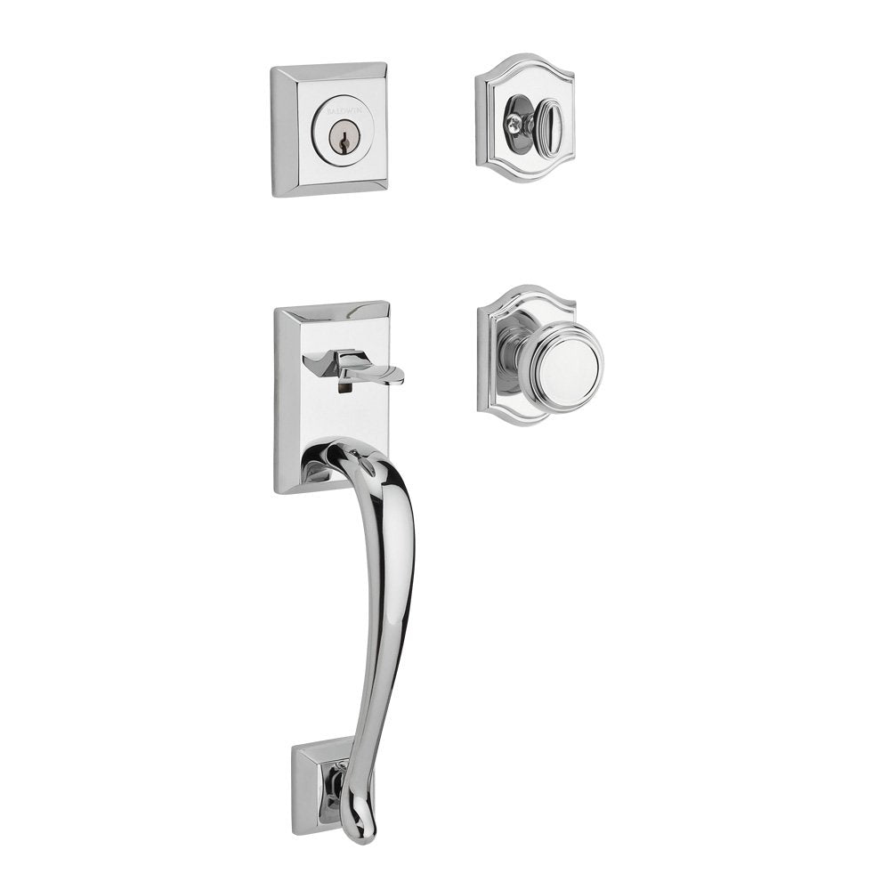 Baldwin - Reserve Collection - Tubular Entry Handlesets - Nappa Sectional Handleset w/ Traditional Knob & Rose