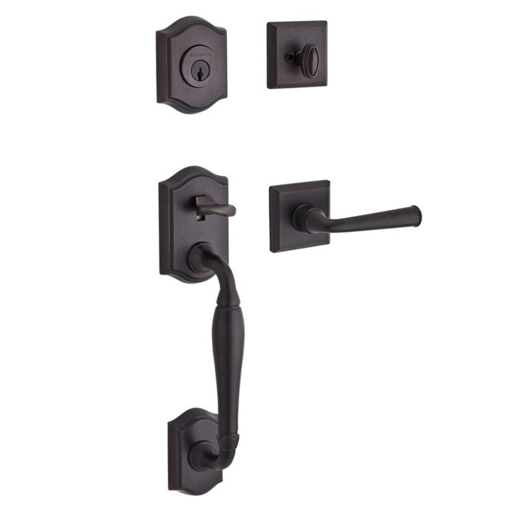 Baldwin - Reserve Collection - Tubular Entry Handlesets - Westcliff Sectional Handleset w/ Federal Lever & Rose