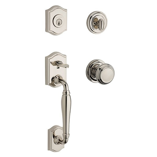 Baldwin - Reserve Collection - Tubular Entry Handlesets - Westcliff Sectional Handleset w/ Traditional Knob & Rose