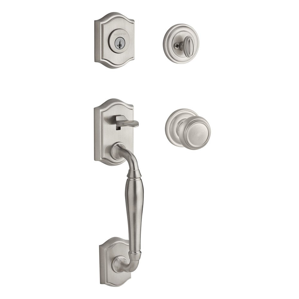 Baldwin - Reserve Collection - Tubular Entry Handlesets - Westcliff Sectional Handleset w/ Traditional Knob & Rose