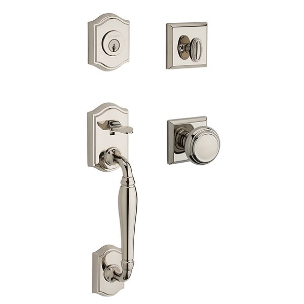 Baldwin - Reserve Collection - Tubular Entry Handlesets - Westcliff Sectional Handleset w/ Traditional Knob & Rose