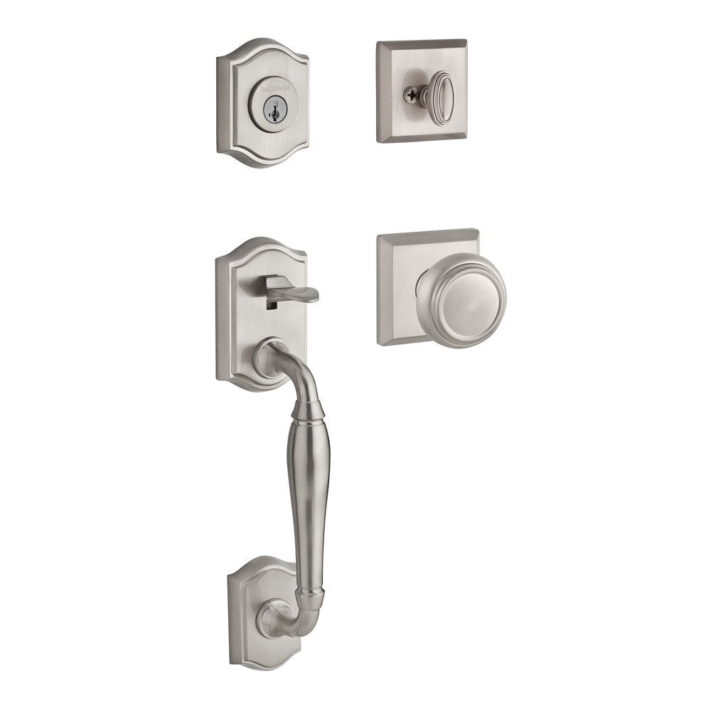 Baldwin - Reserve Collection - Tubular Entry Handlesets - Westcliff (WES) Sectional Handleset w/ Round Knob & Rose