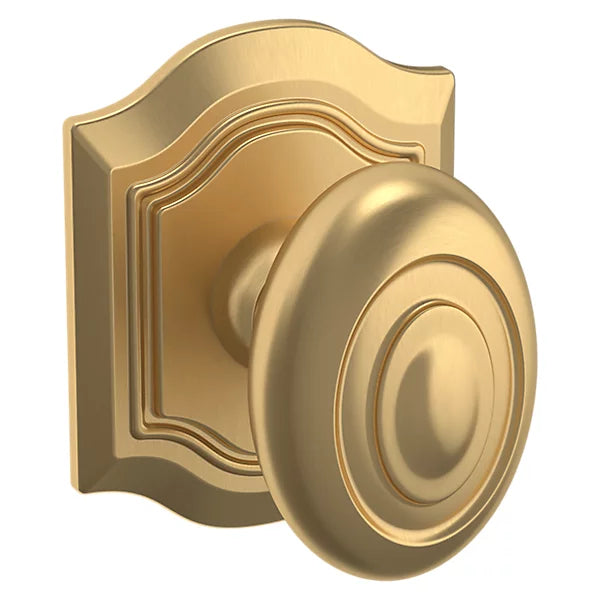 Baldwin - Estate Collection - Pre-Configured Door Knobs & Levers - 5077 Bethpage Door Knob w/ R027 Rose