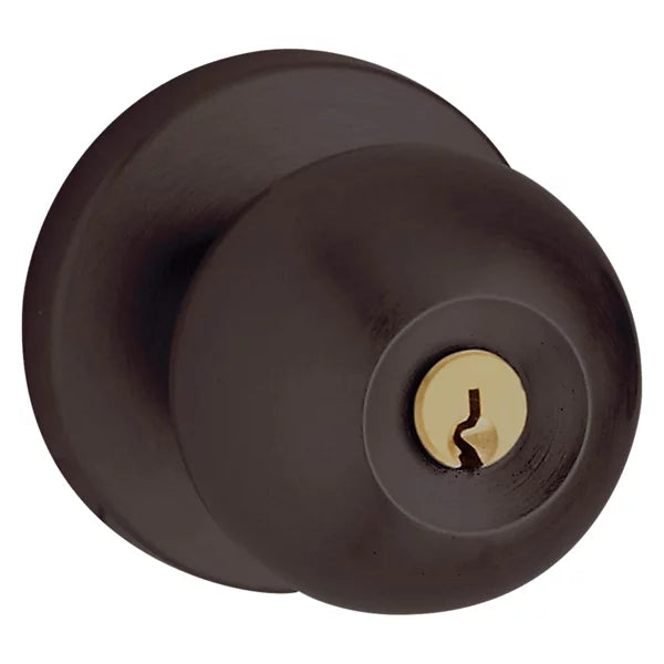 Baldwin - Estate Collection - Keyed Knobs & Levers - 5215 Modern Keyed Door Knob w/ Contemporary Rose