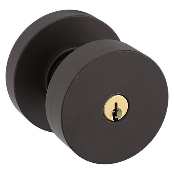 Baldwin - Estate Collection - Keyed Knobs & Levers - 5230 Minneapolis Keyed Door Knob w/ Round Rose