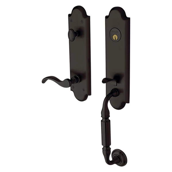 Baldwin - Estate Collection - Tubular Entry Handlesets - Manchester Emergency Egress Handleset w/ 5455V Wave Lever