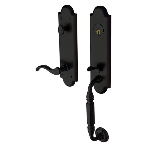 Baldwin - Estate Collection - Tubular Entry Handlesets - Manchester Emergency Egress Handleset w/ 5455V Wave Lever