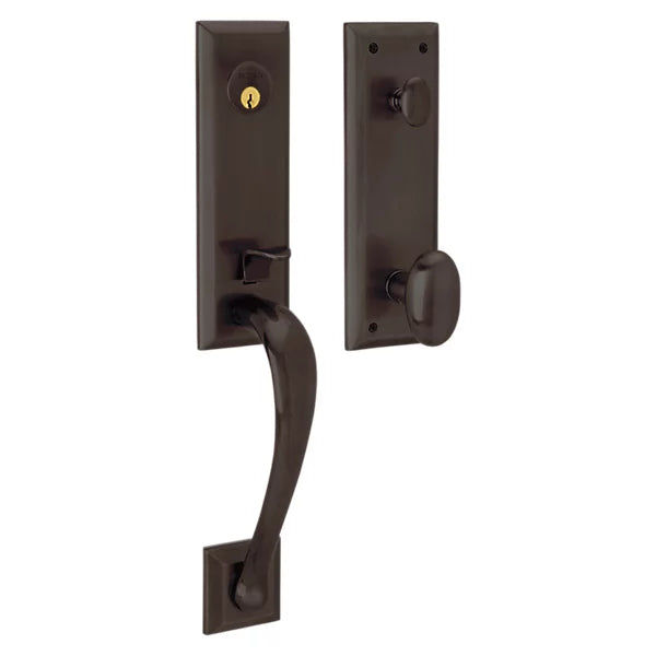 Baldwin - Estate Collection - Tubular Entry Handlesets - Cody 3/4 Escutcheon Emergency Egress Handleset w/ 5024 Oval Knob