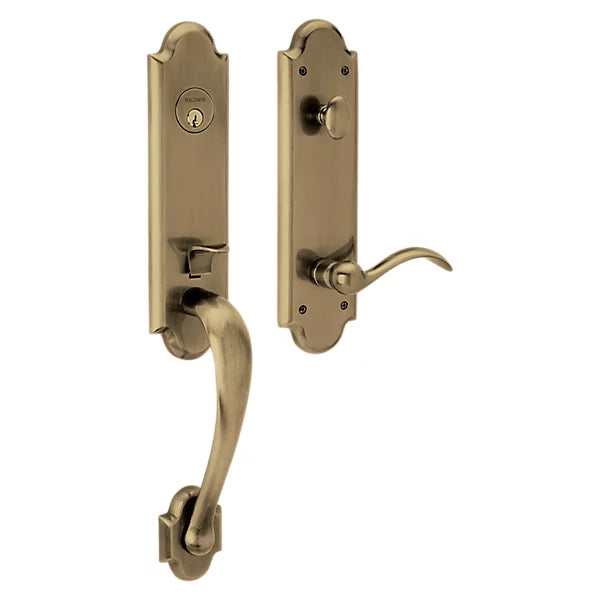 Baldwin - Estate Collection - Tubular Entry Handlesets - Boulder 3/4 Escutcheon Emergency Egress Handleset w/ 5452V Beavertail Lever