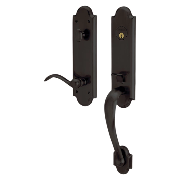 Baldwin - Estate Collection - Tubular Entry Handlesets - Boulder 3/4 Escutcheon Emergency Egress Handleset w/ 5452V Beavertail Lever