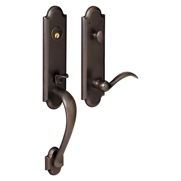 Baldwin - Estate Collection - Tubular Entry Handlesets - Boulder 3/4 Escutcheon Emergency Egress Handleset w/ 5452V Beavertail Lever