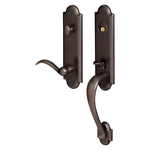 Baldwin - Estate Collection - Tubular Entry Handlesets - Boulder 3/4 Escutcheon Emergency Egress Handleset w/ 5452V Beavertail Lever