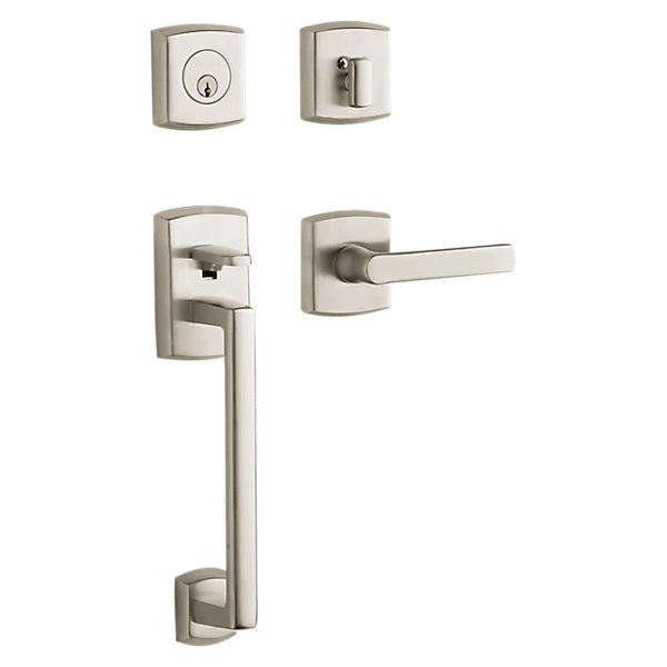 Baldwin - Estate Collection - Tubular Entry Handlesets - Soho Sectional Trim w/ 5485V Soho Lever