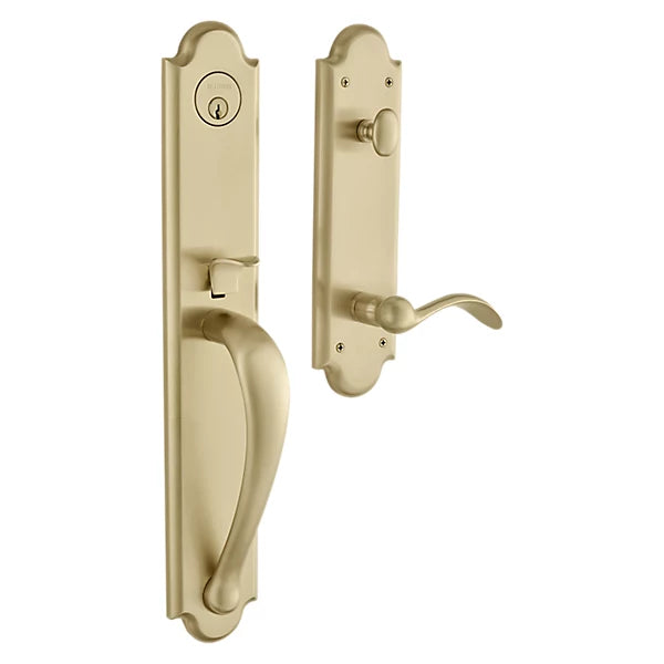 Baldwin - Estate Collection - Tubular Entry Handlesets - Boulder Full Escutcheon Emergency Egress Handleset w/ 5452V Beavertail Lever