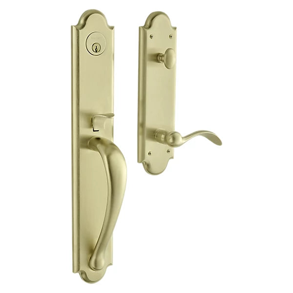 Baldwin - Estate Collection - Tubular Entry Handlesets - Boulder Full Escutcheon Emergency Egress Handleset w/ 5452V Beavertail Lever