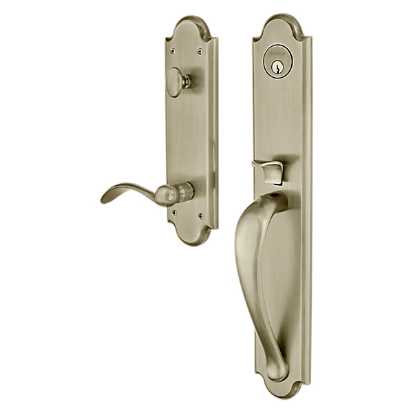 Baldwin - Estate Collection - Tubular Entry Handlesets - Boulder Full Escutcheon Emergency Egress Handleset w/ 5452V Beavertail Lever