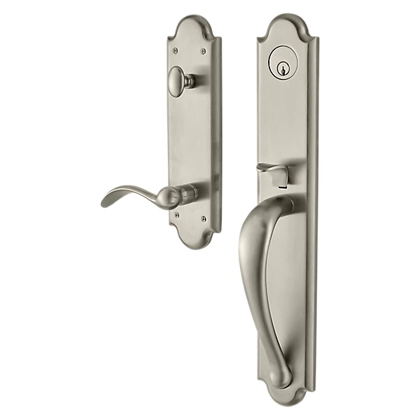 Baldwin - Estate Collection - Tubular Entry Handlesets - Boulder Full Escutcheon Emergency Egress Handleset w/ 5452V Beavertail Lever