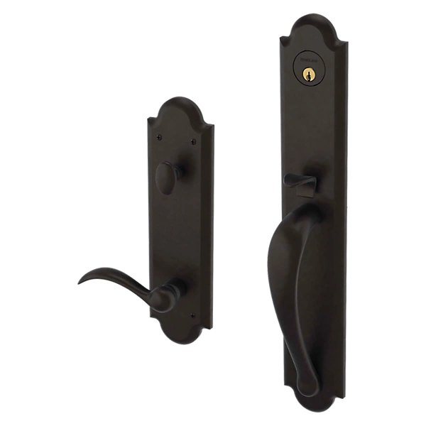 Baldwin - Estate Collection - Tubular Entry Handlesets - Boulder Full Escutcheon Emergency Egress Handleset w/ 5452V Beavertail Lever