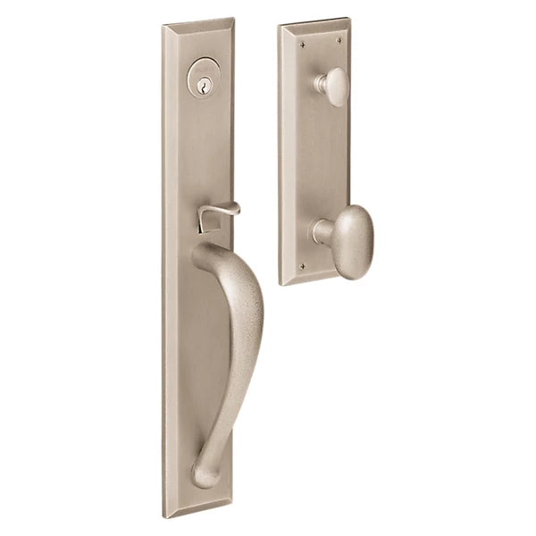 Baldwin - Estate Collection - Tubular Entry Handlesets - Cody Full Escutcheon Emergency Egress Handleset w/ 5024 Oval Knob