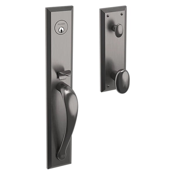 Baldwin - Estate Collection - Tubular Entry Handlesets - Cody Full Escutcheon Emergency Egress Handleset w/ 5024 Oval Knob