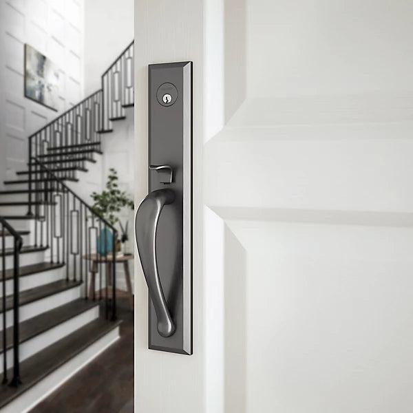 Baldwin - Estate Collection - Tubular Entry Handlesets - Cody Full Escutcheon Emergency Egress Handleset w/ 5024 Oval Knob