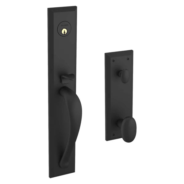 Baldwin - Estate Collection - Tubular Entry Handlesets - Cody Full Escutcheon Emergency Egress Handleset w/ 5024 Oval Knob