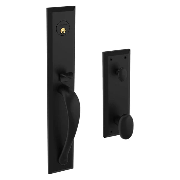 Baldwin - Estate Collection - Tubular Entry Handlesets - Cody Full Escutcheon Emergency Egress Handleset w/ 5024 Oval Knob