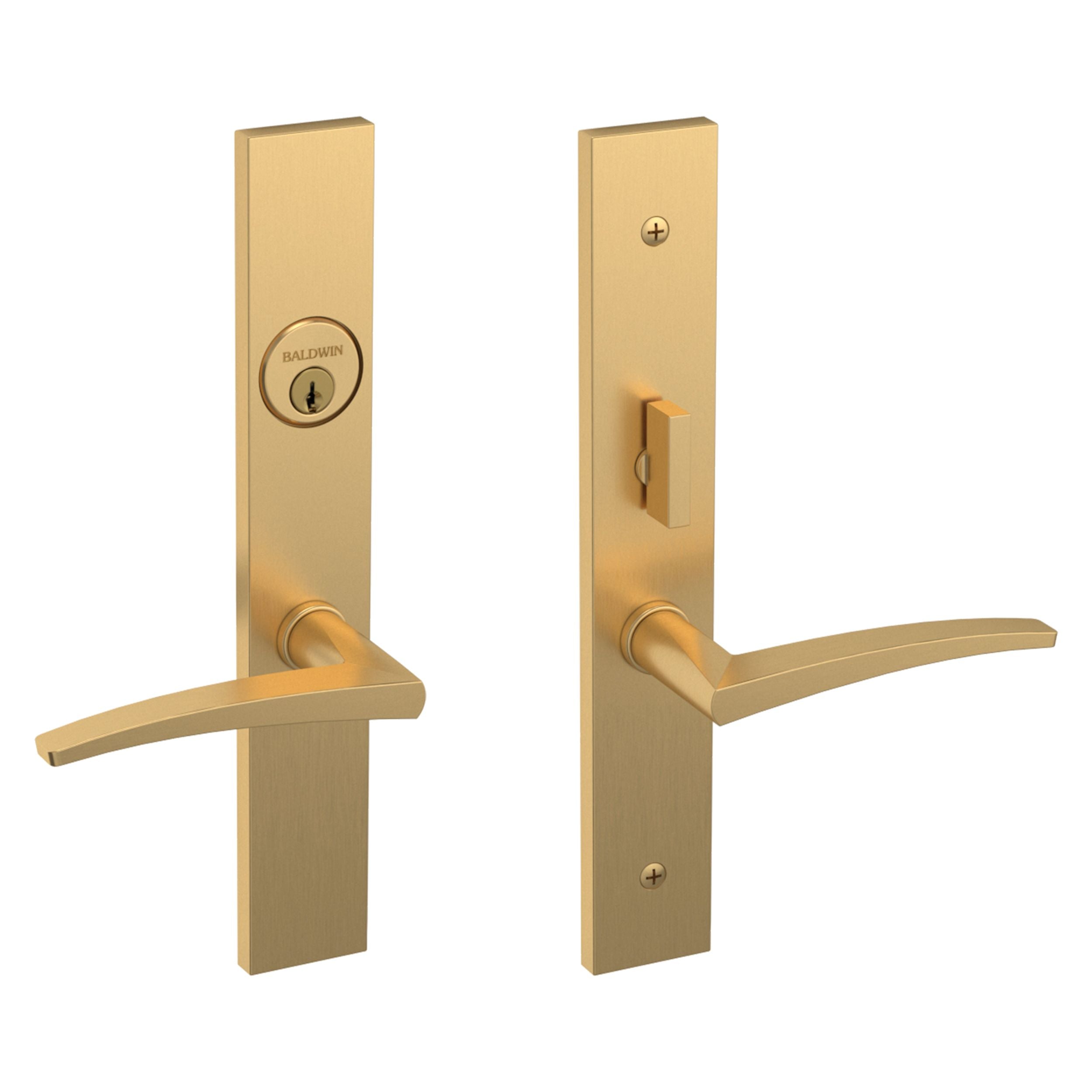 Baldwin - Estate Collection - Mortise Entry Handlesets - Santa Monica 6915 Mortise Handleset (Trim ONLY)