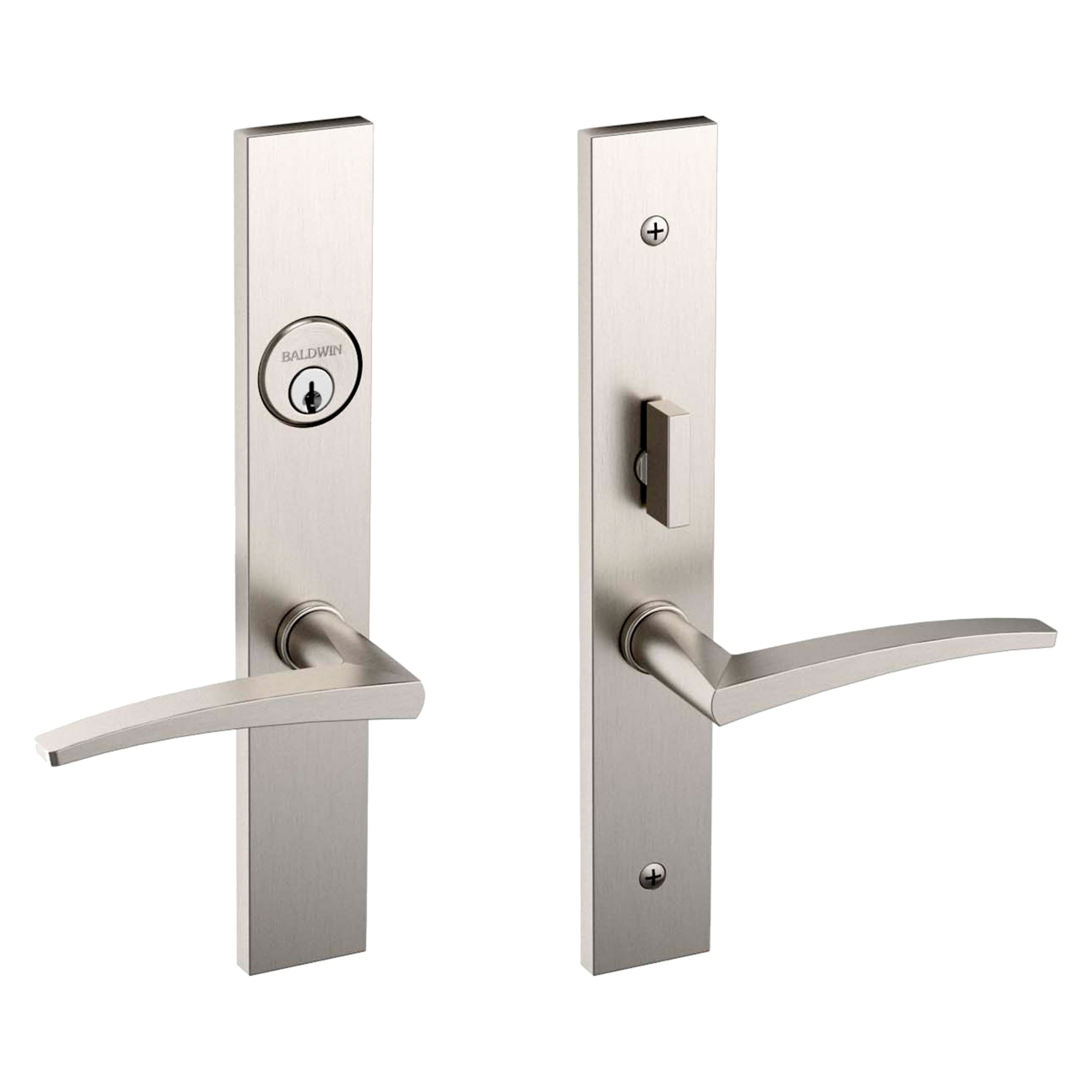 Baldwin - Estate Collection - Mortise Entry Handlesets - Santa Monica 6915 Mortise Handleset (Trim ONLY)