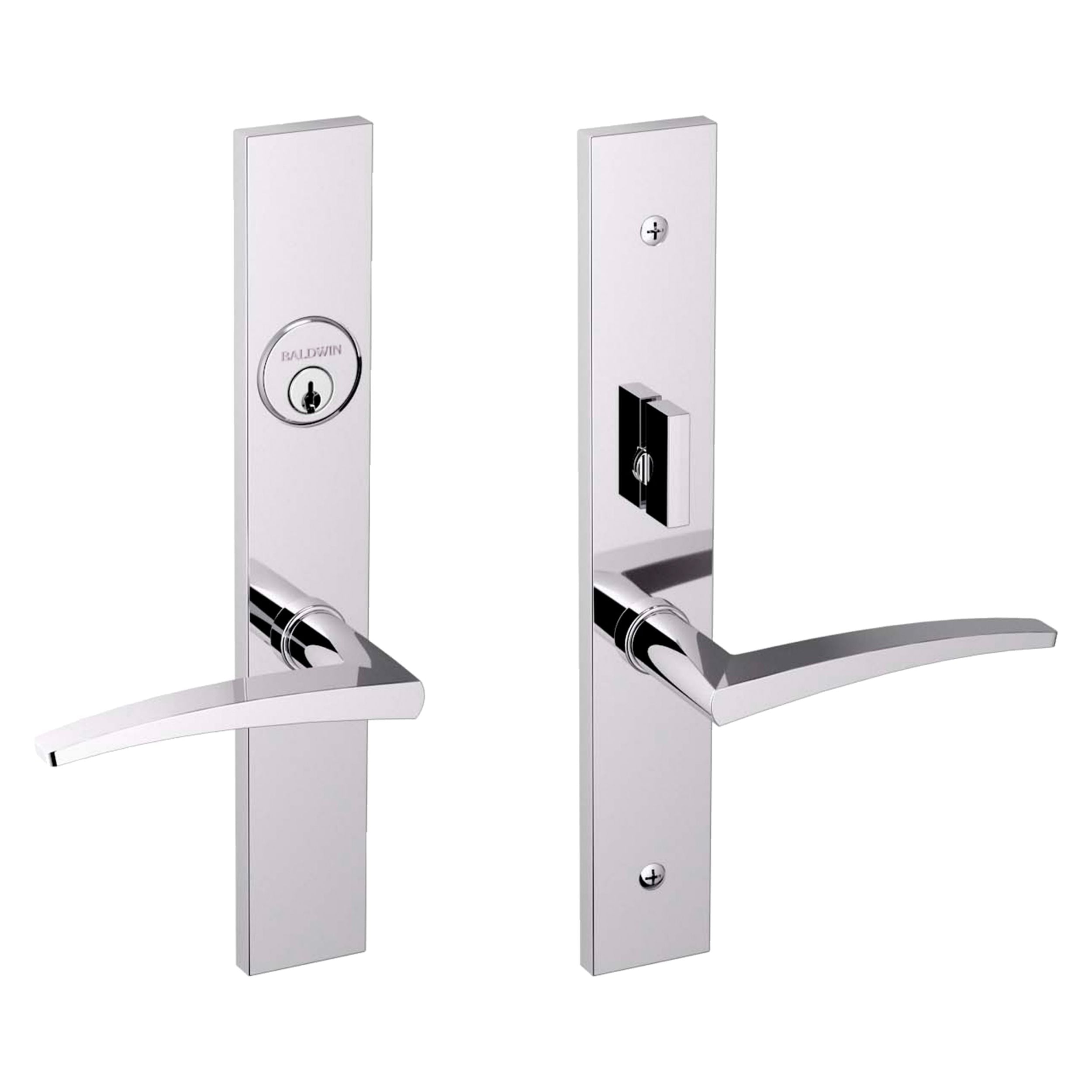 Baldwin - Estate Collection - Mortise Entry Handlesets - Santa Monica 6915 Mortise Handleset (Trim ONLY)