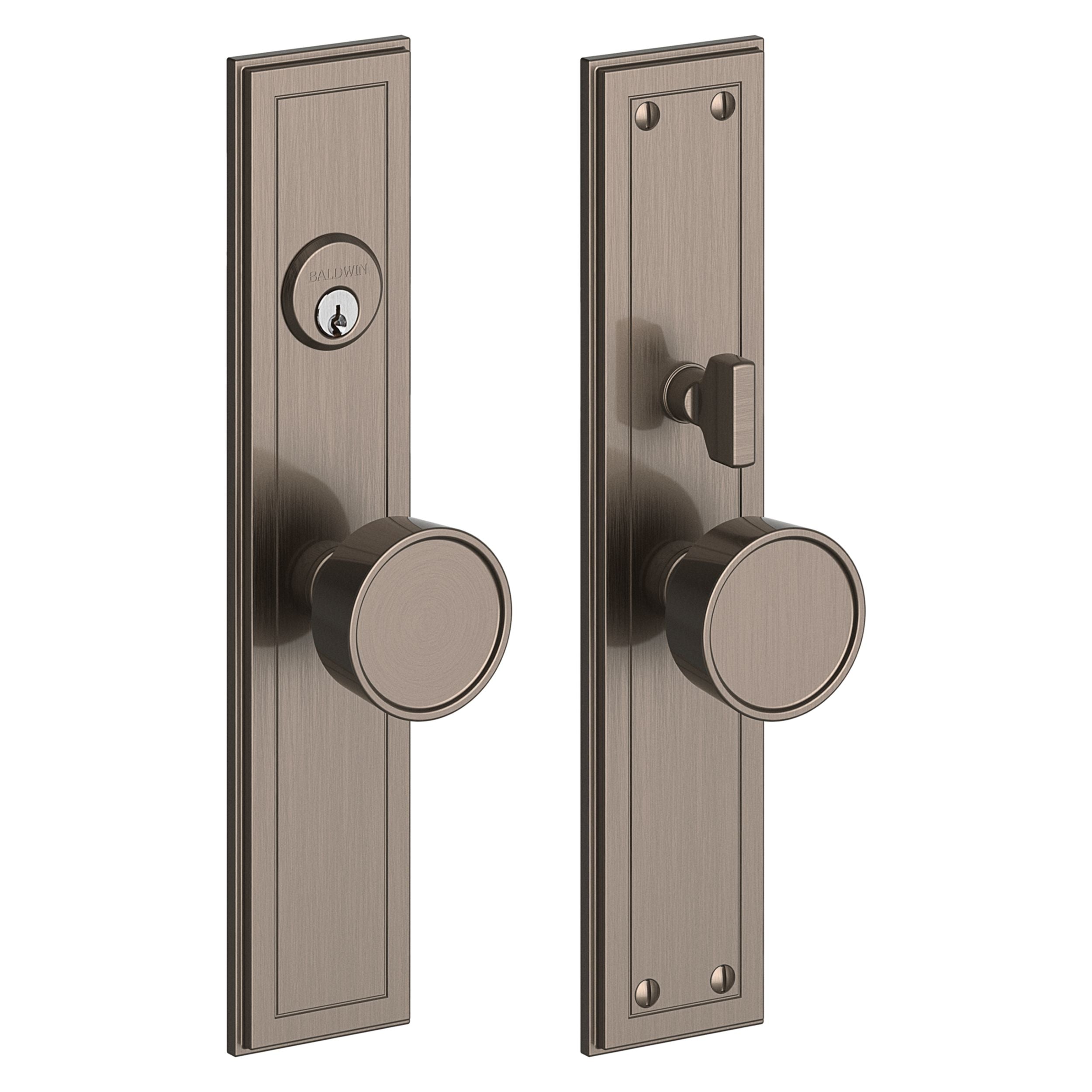 Baldwin - Estate Collection - Mortise Entry Handlesets - Hollywood Hills Knob Trim 6945 Mortise Handleset (Trim ONLY)