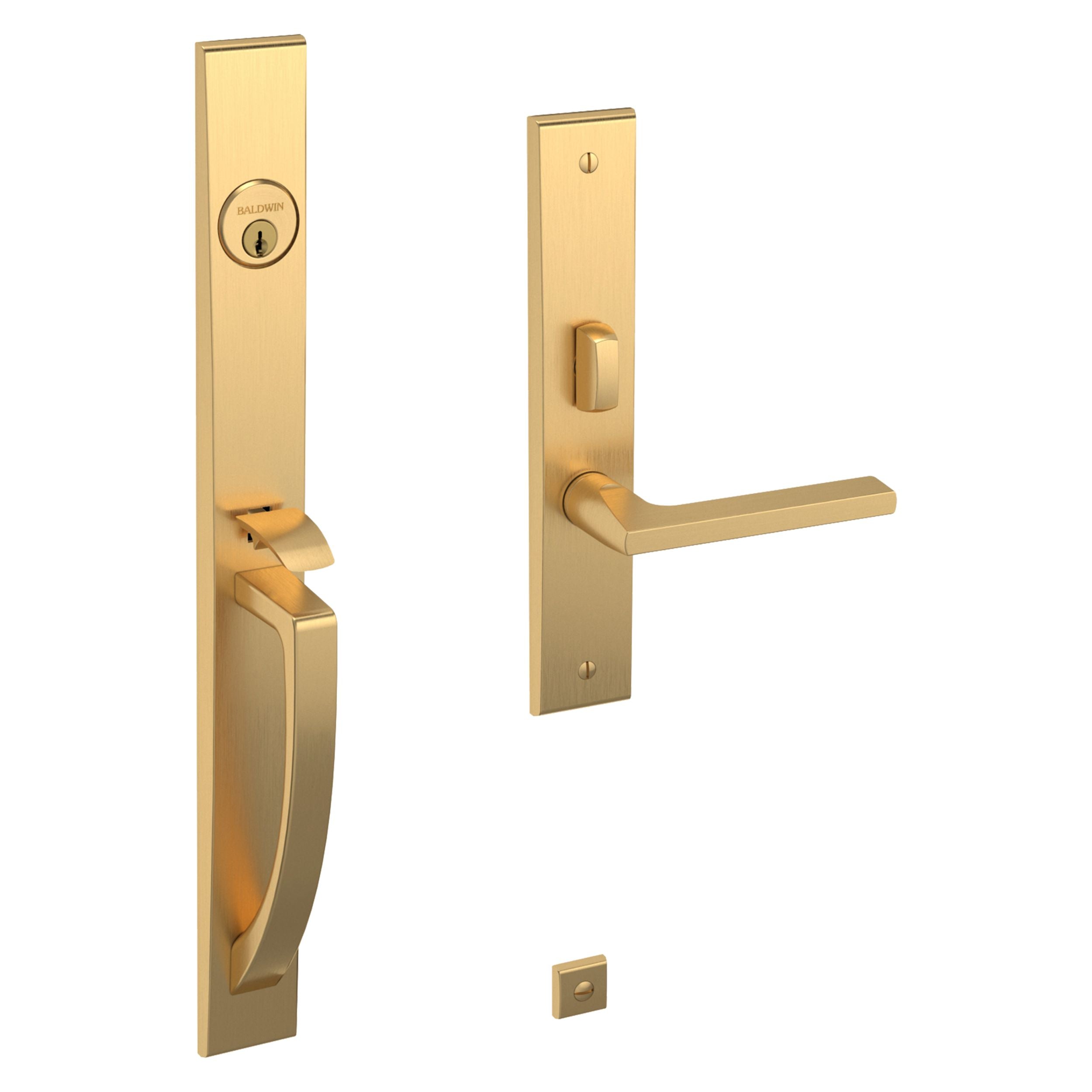 Baldwin - Estate Collection - Mortise Entry Handlesets - Lakeshore 6966 Mortise Handleset (Trim ONLY)