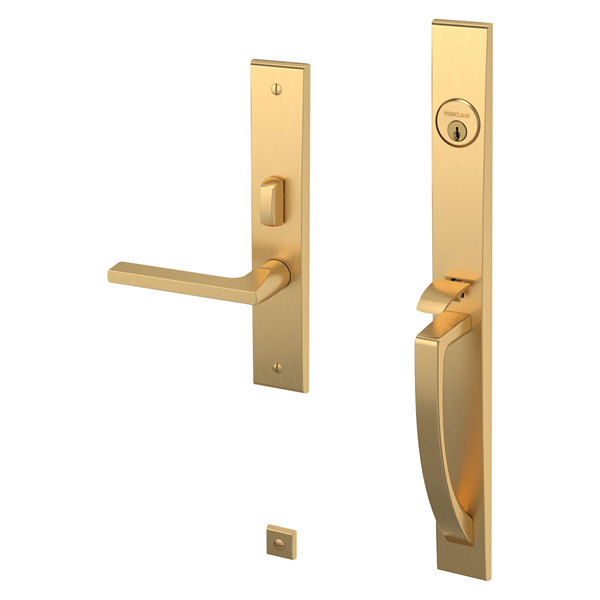 Baldwin - Estate Collection - Mortise Entry Handlesets - Lakeshore 6966 Mortise Handleset (Trim ONLY)