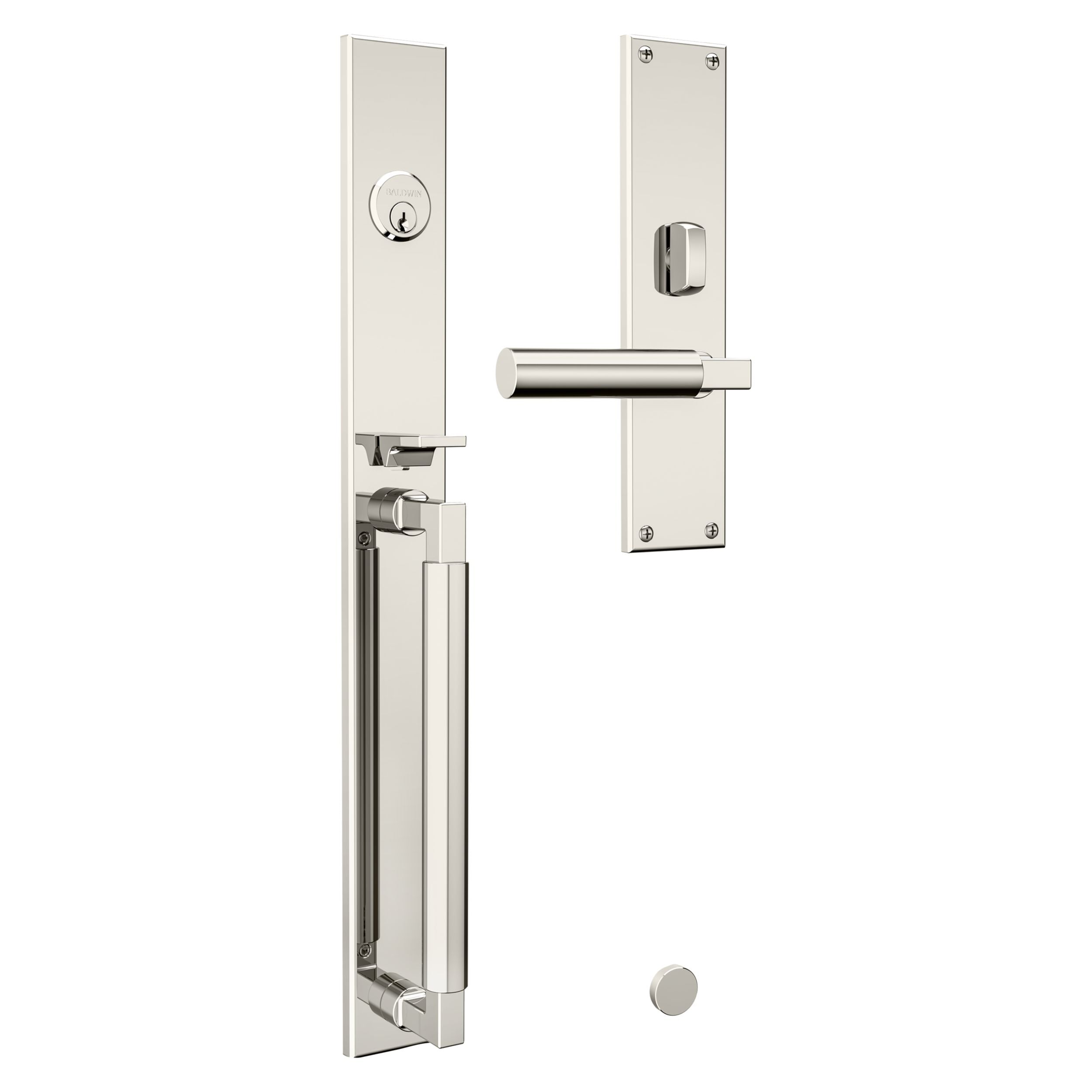 Baldwin - Estate Collection - Mortise Entry Handlesets - Gramercy 20” 6971 Mortise Handleset (Trim ONLY)